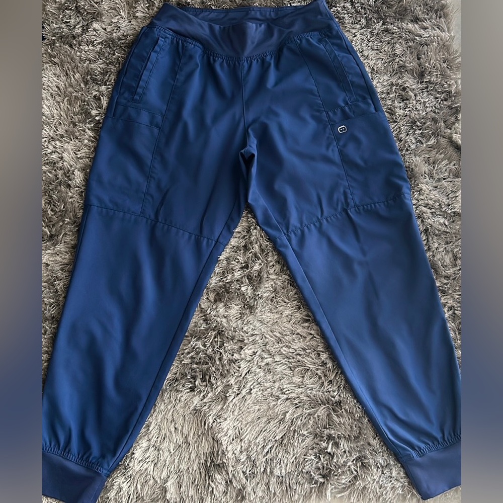 WonderWink W123 Women's 5555 Comfort Waist Jogger Pant, Medium, Petite, Navy